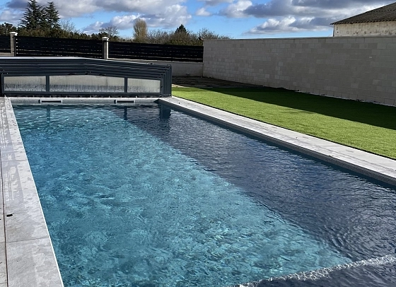 Vivienda unifamiliar: Revestimiento e impermeabilización de piscina con lámina armada de PVC