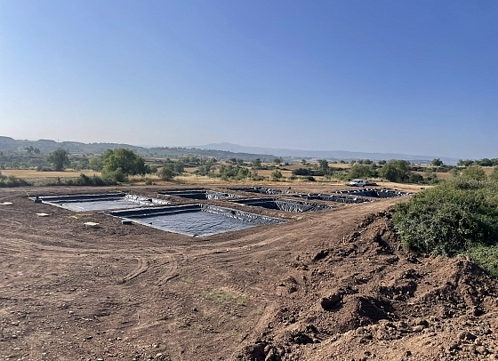 Depuradora de Poza de la Sal, Burgos: Impermeabilización de 7 balsas con lámina EPDM. 1.800,00 m2