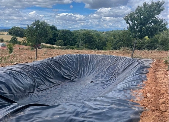 Impermeabilización de balsa de riego 15x9, lámina EPDM Rollgum One 1,5. Impermeabilización de balsa de riego 15x9, lámina EPDM Rollgum One 1,5.