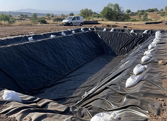 Depuradora de Poza de la Sal, Burgos: Impermeabilización de 7 balsas con lámina EPDM. 1.800,00 m2