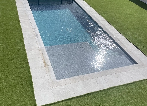 Vivienda unifamiliar: Revestimiento e impermeabilización de piscina con lámina armada de PVC